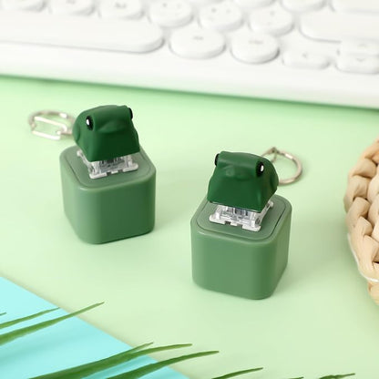 Croaking Frog Keychain – Rechargeable Light & Sound Fidget Toy with LED Effects