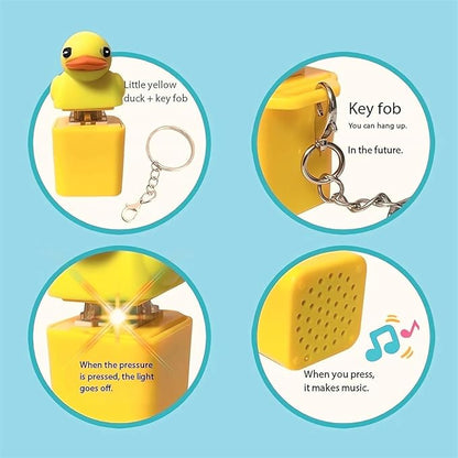 Duck Sound LED Keychain – Cute Animal Key Chain with Light & Funny Sound Stress Relief Toy
