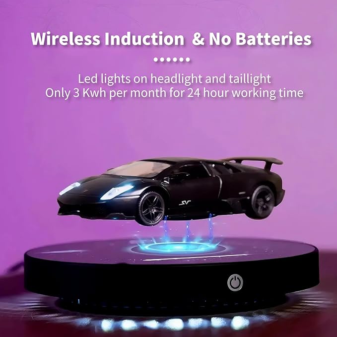Levitating Car Night Lamp – Floating LED Display with Galaxy Base & Touch Control