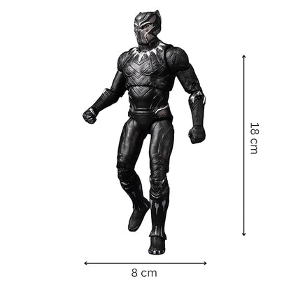 Action Figure Collectibles - 7 Inch Black Panther, Superhero Premium Collectible, Ideal Gift for Collector & Fans, Durable PVC Material, Ages 15+ Years