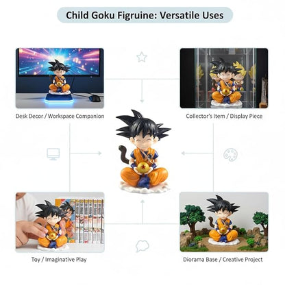 Dragon Ball Sitting Goku Action Figure – Premium PVC Anime Collectible Statue for Desk & Shelf Display