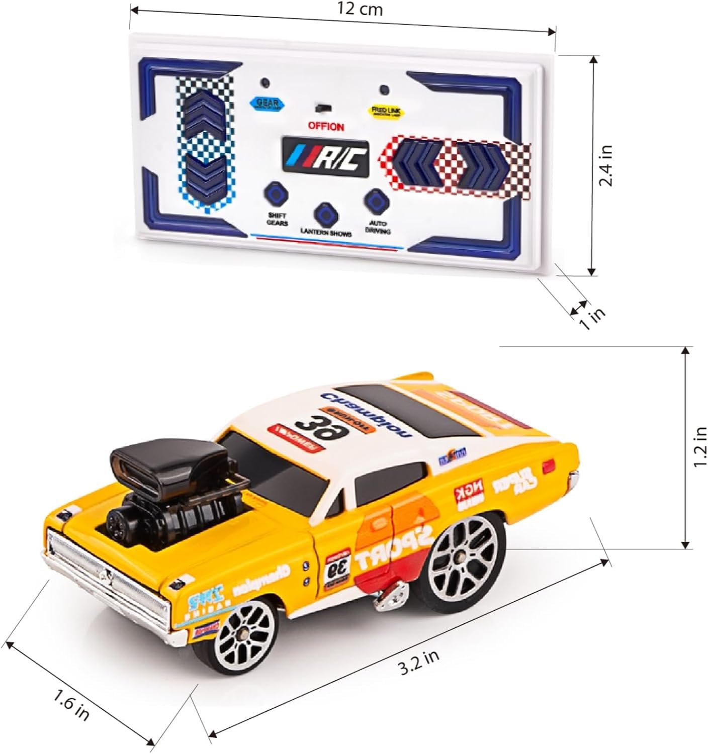 Jack Royal 1:64 Die-Cast RC Drift Stunt Car – Rechargeable Mini Car with 3-Speed Turbo Modes & LED Light