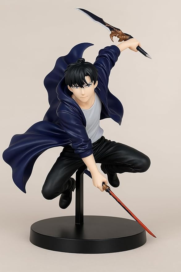 Sung Jin-Woo Dual Sword Edition Figure – 18cm Premium Solo Leveling Collectible Statue