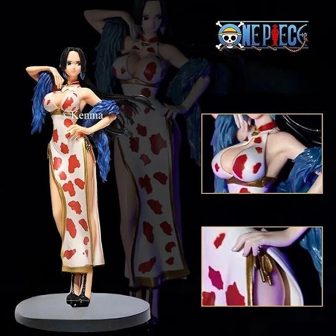 One Piece Boa Hancock 25 CM White Red Dress Figure