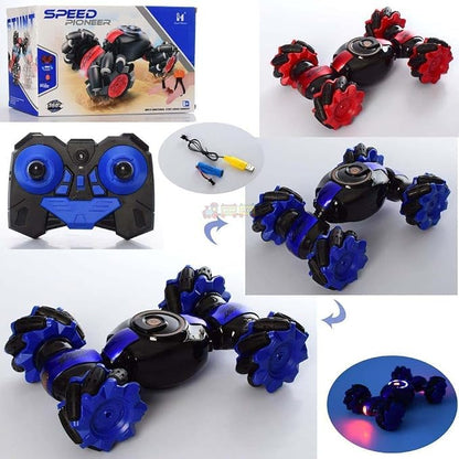 Kid's Speed Pioneer RC Stunt Car – Gesture Sensor & Watch Control with 360° Flips, Drift & Lights