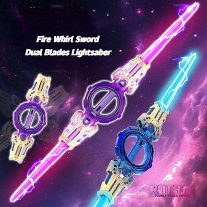 Retractable Spark Sword – Double-Edged LED Light Sword with FX Sound & Telescopic Design
