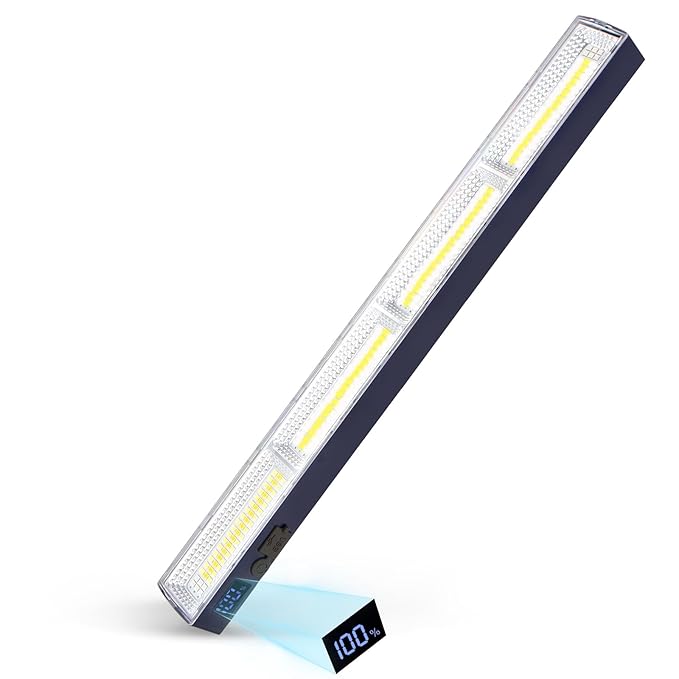 LETOUR Magnetic LED Light Bar – 4000 Lumens Rechargeable 40cm Portable Work Light with 7500mAh Battery