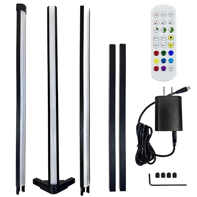 The Artment Modern Zenith Corner Floor Lamp – Adjustable RGB LED Floor Lamp with Remote Control