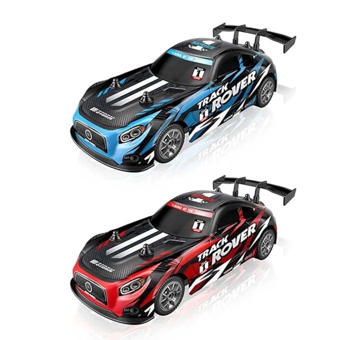 High-Speed Drift RC Racing Car with Extra Tires & Traffic Cones – Remote Control Drift Car (Multicolor)