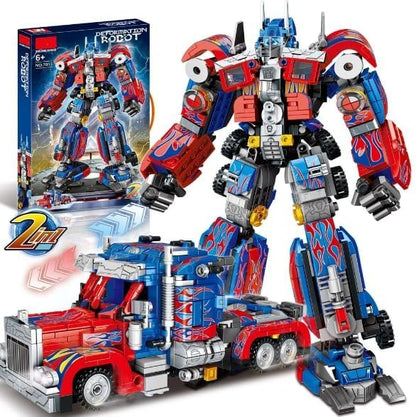 Super Warrior Robot Building Blocks Set – 429 Pieces Transformable Truck Construction Toy