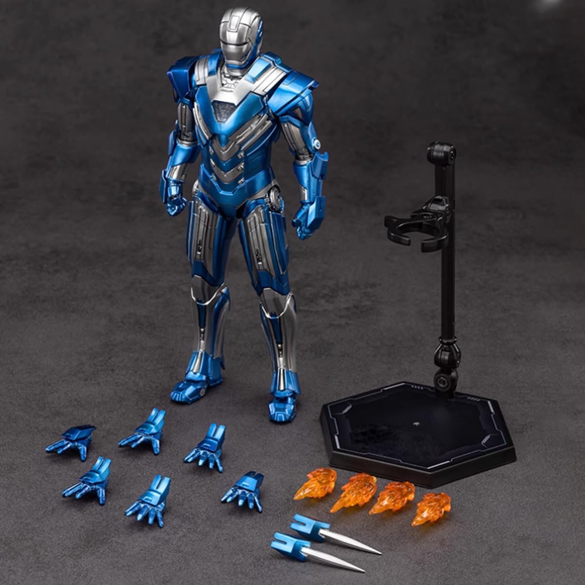 Iron Man MK30 Blue Steel Action Figure – Premium Limited Collector Edition | AnimeLegacy