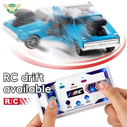 Jack Royal 1:64 Die-Cast RC Drift Stunt Car – Rechargeable Mini Car with 3-Speed Turbo Modes & LED Light