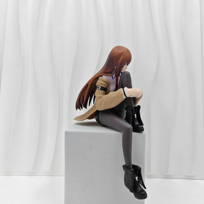 Makise Kurisu Sitting Figure – 15cm Premium Steins;Gate Anime Collectible Statue