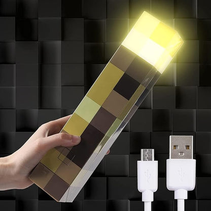 Minecraft Torch Night Light – Handheld or Wall Mount LED Lamp (Limited Edition)