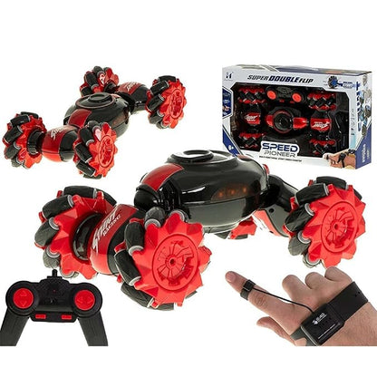 Kid's Speed Pioneer RC Stunt Car – Gesture Sensor & Watch Control with 360° Flips, Drift & Lights