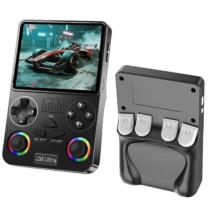 J36 Ultra Handheld Gaming Console – 3.5-Inch IPS HD Display, 64GB Storage & 30,000+ Games