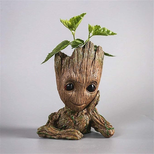 Baby Groot Pen Stand & Planter Pot – 16cm Multi-Functional Desk Organizer & Decorative Showpiece