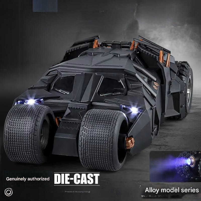FEXXA 1:18 Scale Tumbler Batmobile Die-Cast Metal Car – Openable Doors, Lights & Sound