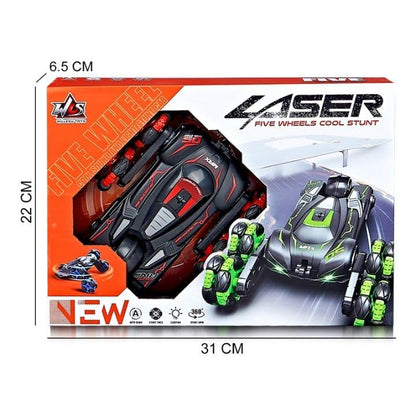 5-Wheel RC Stunt Car – 2.4GHz Deformation Off-Road Climbing Vehicle with 360° Rolling Action