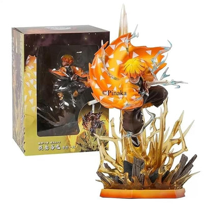 Pinaka Demon Slayer Agatsuma Zenitsu Action Figure – 31cm LED Light-Up Kimetsu No Yaiba Collectible