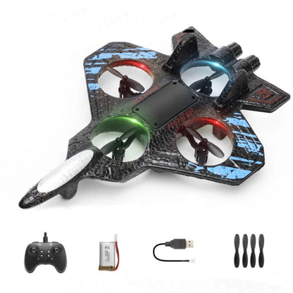 RC Fighter Plane Toy – 2.4GHz Remote-Controlled Jet with LED Lights & 360° Hovering