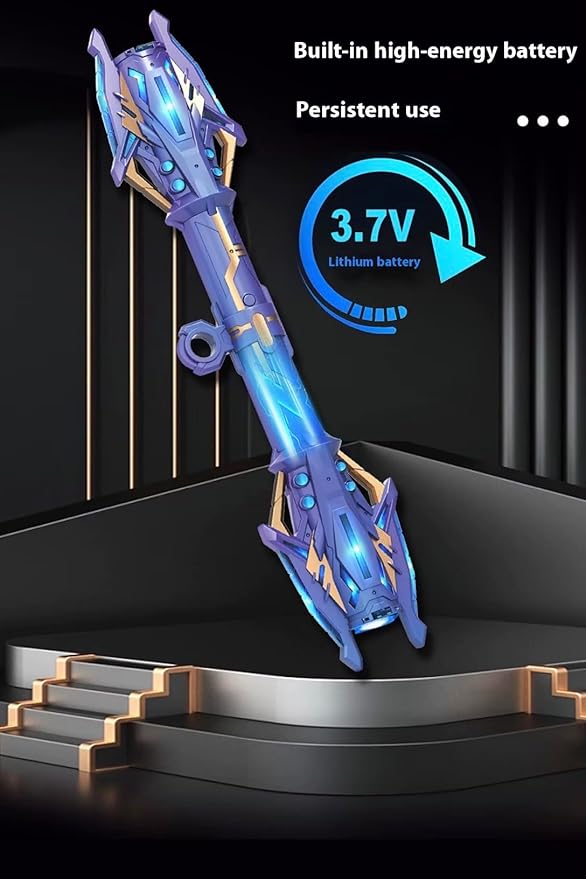 Light Up Laser Sword – Double-Headed Extendable Lightsaber Toy with Sound & LED Effects