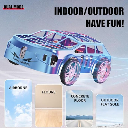 Mini 2-in-1 RC Flying Car – Air & Ground Dual-Mode Drone Car with Colorful LED Lights & 2 Batteries