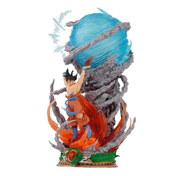 Offo Dragon Ball Z Son Goku Super Saiyan Energy Sphere Figure – Premium Anime Collectible for Dashboard & Desk