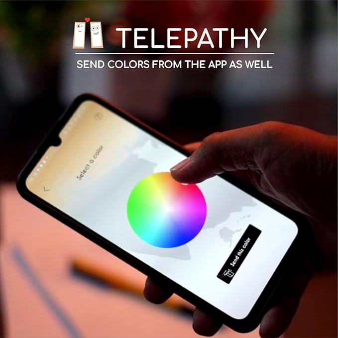 Telepathy Lamps Set of 2 – Smart Touch Lamps with Light, Music & Voice for Long-Distance Connections