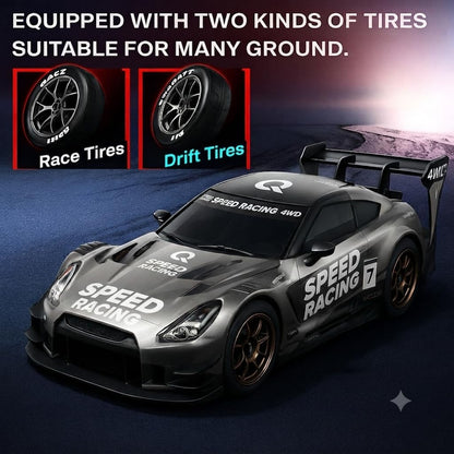 4x4 RC Drift Car – 25KM/H High-Speed Remote Control Racing Car with LED Lights & Drift Tires