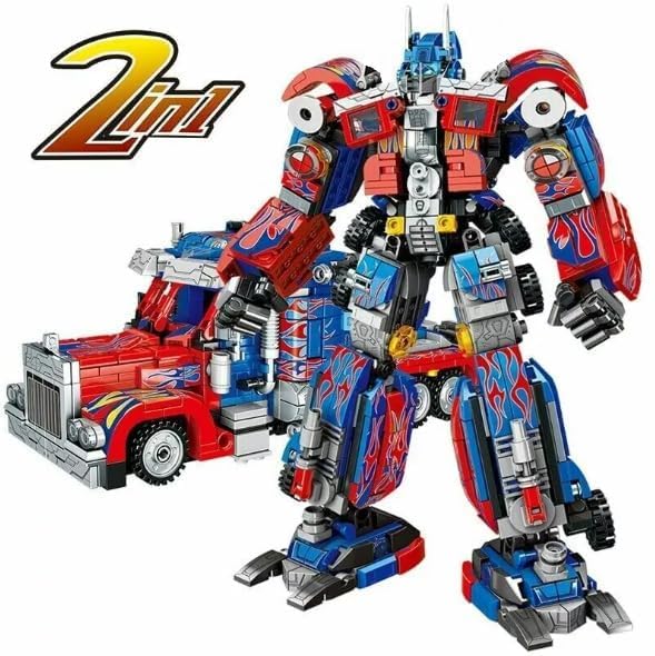 Super Warrior Robot Building Blocks Set – 429 Pieces Transformable Truck Construction Toy