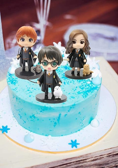 Harry Potter Action Figure Set – 3 Pieces Mini Collectible Figures for Cake Toppers, Desk & Dashboard Decor