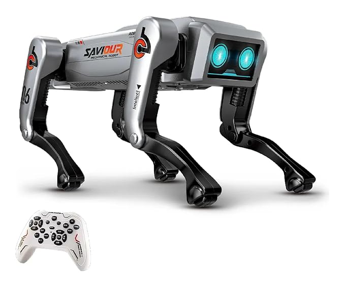 KTRS Enterprise Intelligent RC Robot Dog – AI Programmable Robot Pet with LED Eyes, Dancing, Kung Fu & Educational Modes