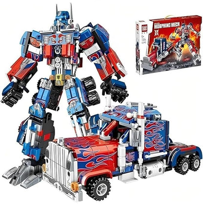 Super Warrior Robot Building Blocks Set – 429 Pieces Transformable Truck Construction Toy
