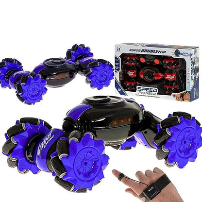 Kid's Speed Pioneer RC Stunt Car – Gesture Sensor & Watch Control with 360° Flips, Drift & Lights