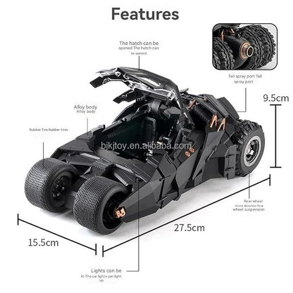 FEXXA 1:18 Scale Tumbler Batmobile Die-Cast Metal Car – Openable Doors, Lights & Sound