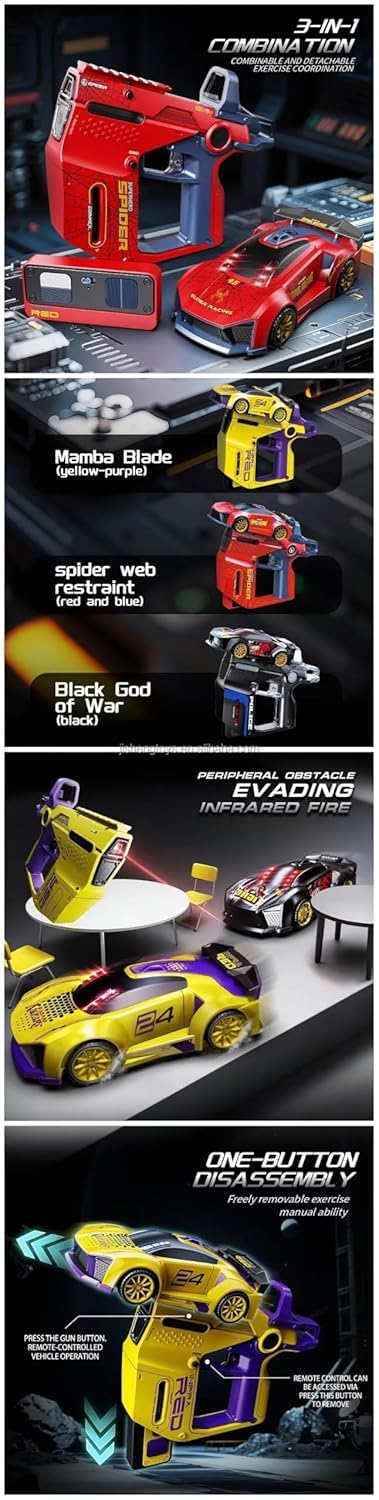 2-Player Infrared Battle RC Cars – Shoot & Knock-Down Game with Dual Remotes