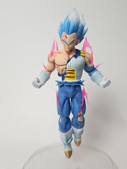 Dragon Ball Super Saiyan Blue Vegeta Battle Damaged Action Figure – 20cm Premium PVC Collectible with Display Stand