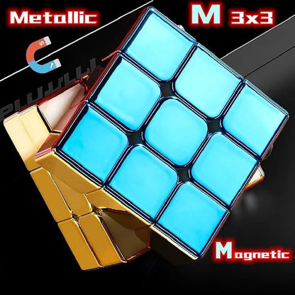 HAWKISTER ShengShou Legend 3×3 M Magnetic Metallic Plated Mirror Reflective Stickerless Speed Cube for Kids