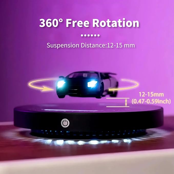 Levitating Car Night Lamp – Floating LED Display with Galaxy Base & Touch Control