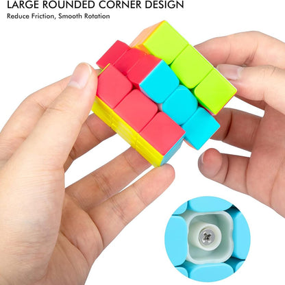 HAWKISTER Qiyi Warrior S Cube 3×3 Stickerless Professional Speed Magic Cube Puzzle for Kids