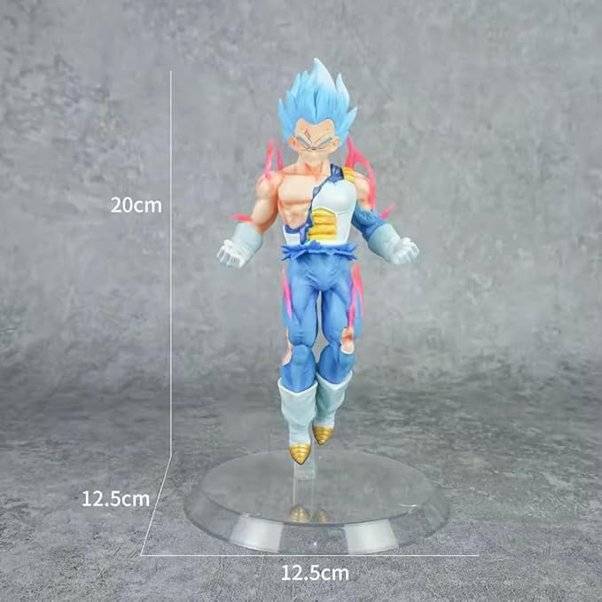 Dragon Ball Super Saiyan Blue Vegeta Battle Damaged Action Figure – 20cm Premium PVC Collectible with Display Stand
