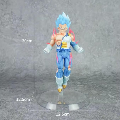 Dragon Ball Super Saiyan Blue Vegeta Battle Damaged Action Figure – 20cm Premium PVC Collectible with Display Stand
