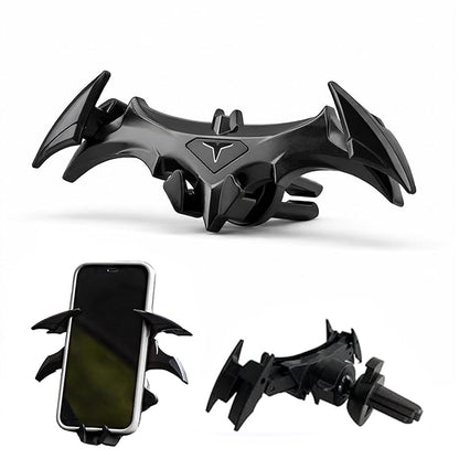 Questsole Universal Car Mobile Holder – 360° Rotating Air Vent Phone Mount with Strong Grip & Futuristic Bat-Wing Design (Jet Black)