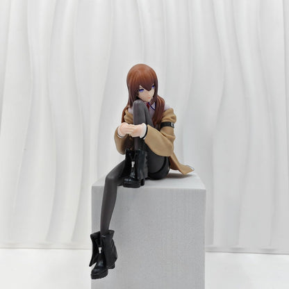 Makise Kurisu Sitting Figure – 15cm Premium Steins;Gate Anime Collectible Statue