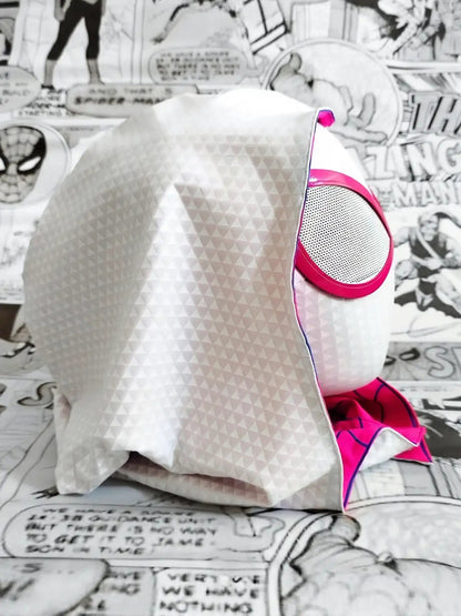 Spider-Gwen Mask with Hood – Full Head Cosplay Collector Edition | AnimeLegacy