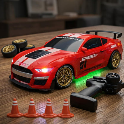 MiniExplorer Ghost RC Drift Car 1:24 Scale 4WD – 20KM/H High-Speed Remote Control Racing Car with LED Lights