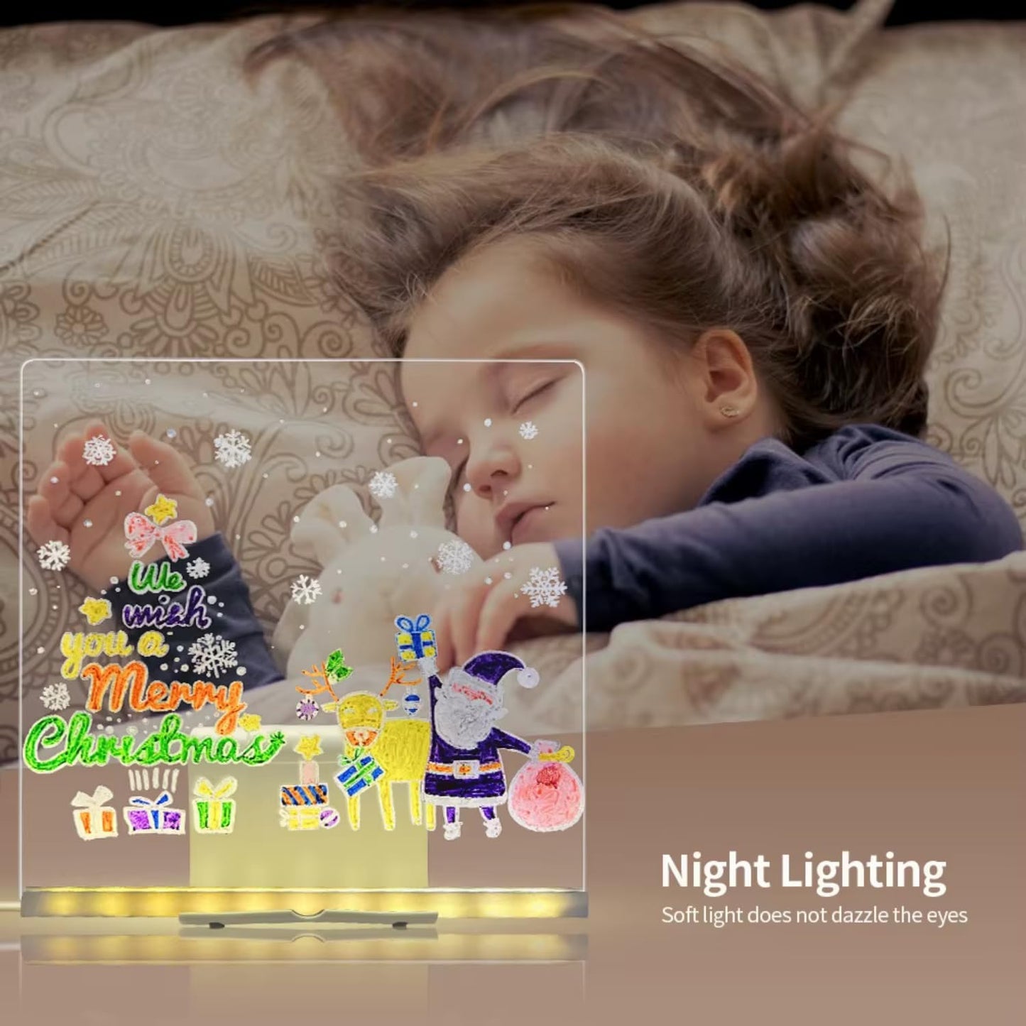 3D Acrylic LED Writing Board with Pen & Light – Personalized Desk Lamp Home & Office Decor Items, Valentine Gift for Girlfriend, Personalized Led Board
