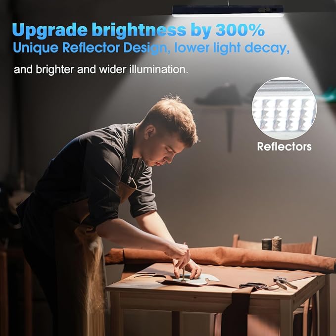 LETOUR Magnetic LED Light Bar – 4000 Lumens Rechargeable 40cm Portable Work Light with 7500mAh Battery