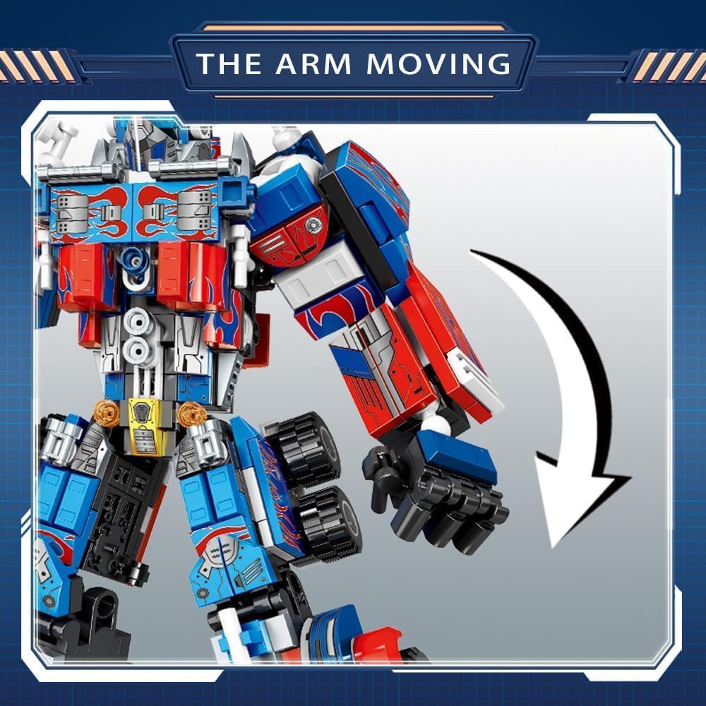 Super Warrior Robot Building Blocks Set – 429 Pieces Transformable Truck Construction Toy
